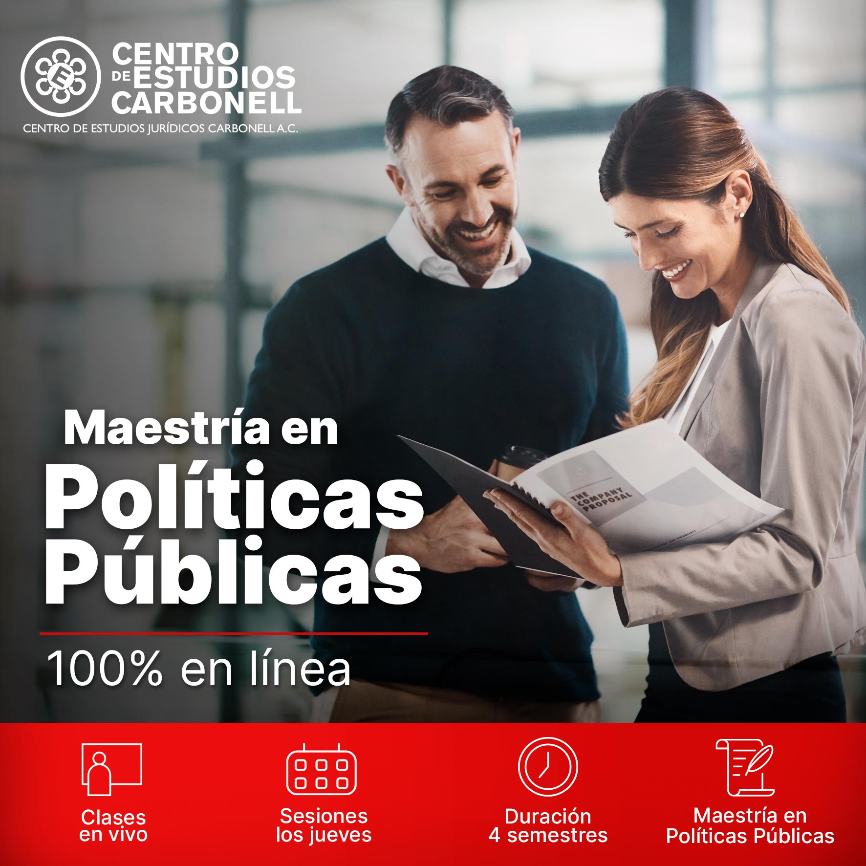Imagen promocional del curso de especialización en Derecho de Daños, mostrando a una mujer sonriendo mientras sostiene una tablet, con texto informativo sobre la certificación y detalles del curso.